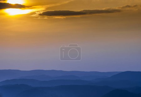Foto de Puesta de sol sobre las montañas Allegheny cerca de Thomas, Virginia Occidental - Imagen libre de derechos