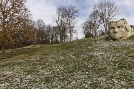 Photo for View of Chief Leatherlips, Scioto Park in Winter, Dublin, Ohio - Royalty Free Image