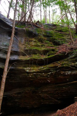 Blick auf die Whispering Cave, Hocking Hills State Park, Ohio