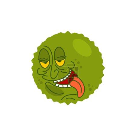 Illustration for Drunk face mood. Alcoholic emoji cartoon Vector illustration - Royalty Free Image
