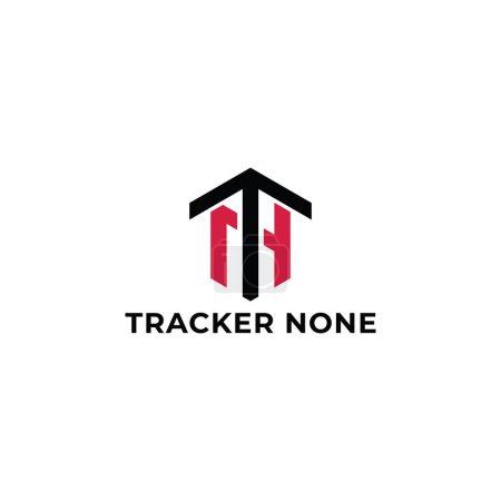 Letra inicial abstracta logotipo TN o NT en color negro-rojo aislado en fondo blanco aplicado para el logotipo de consultoría de construcción también adecuado para las marcas o empresas tienen nombre inicial NT o TN.