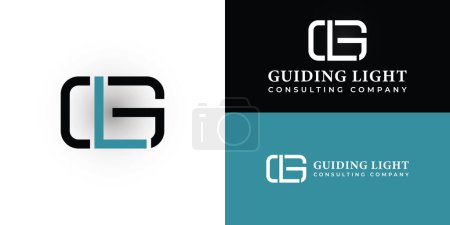 Logo Design Inspiration für Business- und Beratungsunternehmen ist von abstrakten Buchstaben G und L auf weißem Hintergrund inspiriert. Es eignet sich auch für eine Marke oder ein Unternehmen mit demselben Namen