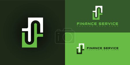 Letra inicial abstracta Logotipo FS o SF en color verde y blanco aislado sobre múltiples colores de fondo. El logotipo es adecuado para empresas y consultoría icono logotipo diseño inspiración plantilla