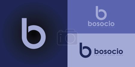 logotipo abstracto inicial letra B y O en color violeta aislado en múltiples fondos aplicados para el diseño del logotipo de la plataforma social también es adecuado para las marcas o empresas que tienen nombre inicial BO u OB