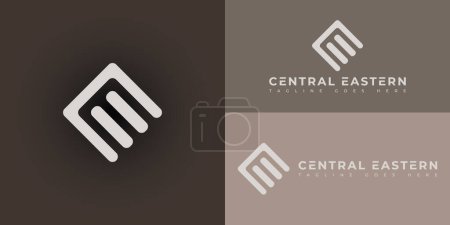 abstrakter Anfangsbuchstabe CE oder EC-Logo in weicher Goldfarbe isoliert auf mehreren Hintergrundfarben. Das Logo eignet sich für Immobilien oder Wohnungen komplexe Business-Logo Design-Inspirationsvorlage