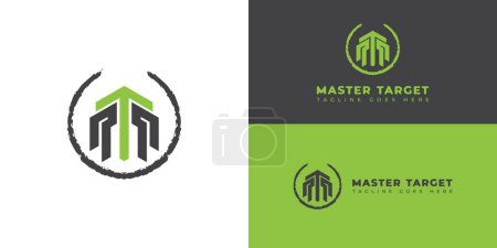 Abstract initial letter MT or TM logo in black and green color isolated on multiple background colors. The logo is suitable for fashion and clothing company logo icons to design inspiration templates.