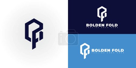 Abstract initial letter BF or FB logo in deep blue color isolated on multiple background colors. The logo is suitable for training and fitness business logo icons to design inspiration templates.