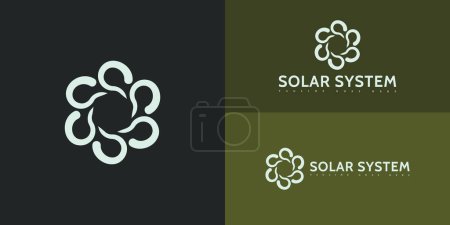 Illustration for Abstract initial spiral letter S or SS logo in soft green color isolated on multiple background colors. The logo is suitable for solar system business company icon logo design inspiration templates. - Royalty Free Image