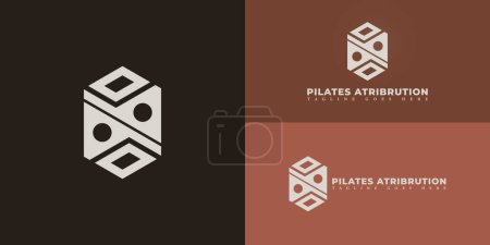 Letra hexágono inicial abstracta PA o logotipo AP en color blanco plateado aislado en múltiples colores de fondo. El logotipo es adecuado para plantillas de inspiración de diseño de logotipo de la marca Gym and Pilates Studio.