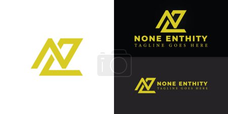 Abstract initial letter NE or EN logo in yellow color isolated on multiple background colors. The logo is suitable for personal brand logo design inspiration templates.