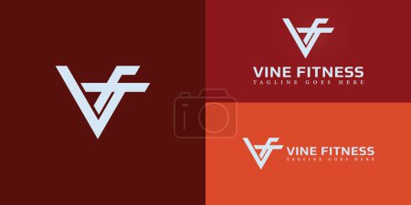 Abstract initial triangle letters VF or FV logo in silver white color isolated on multiple background colors. The logo is suitable for gym business logo vector design illustration inspiration template