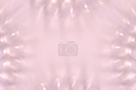 Photo for Light pastel pink frame background with aesthetic abstract crystal glass reflection border pattern, elegant wedding invitation design, greeting card, business brand template. - Royalty Free Image