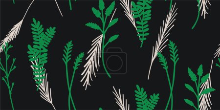 Illustration for Seamless floral pattern beautiful flowers vector. Abstract pattern. Modern design template. Hand drawn style. - Royalty Free Image