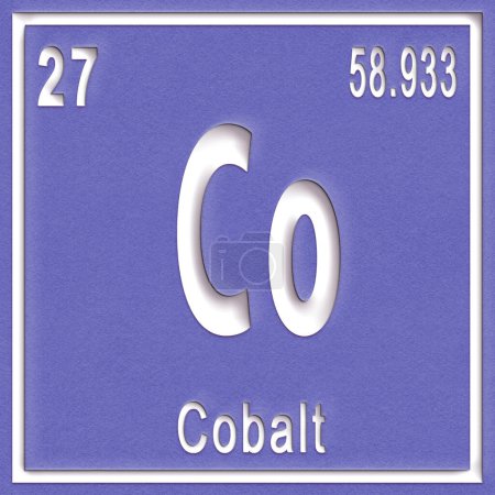 Photo for Cobalt chemical element, Sign with atomic number and atomic weight, Periodic Table Element - Royalty Free Image