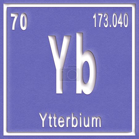 Photo for Ytterbium chemical element, Sign with atomic number and atomic weight, Periodic Table Element - Royalty Free Image