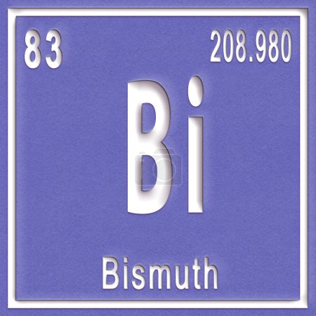 Photo for Bismuth chemical element, Sign with atomic number and atomic weight, Periodic Table Element - Royalty Free Image