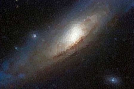 Photo for Polygonal Galaxy, Andromeda Galaxy, Spiral Galaxy Constellation of Andromeda M31 - Royalty Free Image