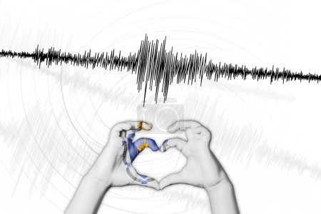 Téléchargez les photos : Séisme d'activité sismique Massachusetts symbole du cœur Échelle Richter - en image libre de droit