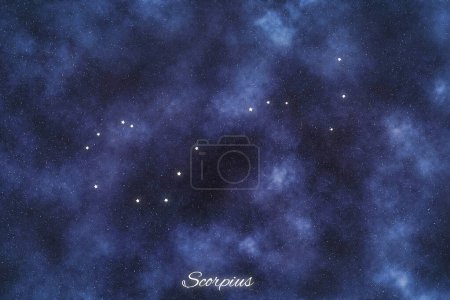 Photo for Scorpius star constellation, Brightest Stars , Scorpion Constellation - Royalty Free Image