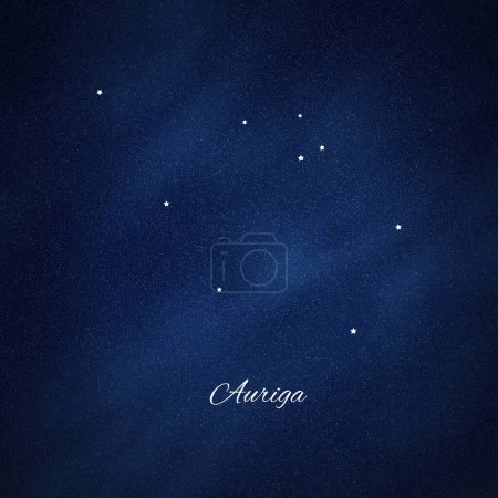 Téléchargez les photos : Constellation Auriga, amas d'étoiles, constellation Charioteer - en image libre de droit