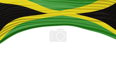 Foto de Ola de Bandera de Jamaica, Ruta Nacional de Recorte de Bandera - Imagen libre de derechos