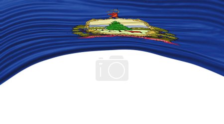 Téléchargez les photos : Vague du drapeau de l'État du Vermont, Vermont Sentier de coupe du drapeau - en image libre de droit