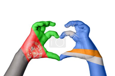 Téléchargez les photos : Afghanistan Îles Marshall Coeur, Faire un geste de main coeur, Sentier de coupure - en image libre de droit