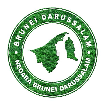 Map of Brunei Darussalam, CO2 emission concept, Clipping Path