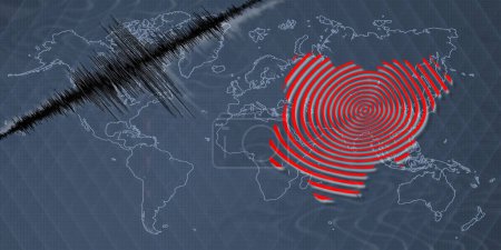 Téléchargez les photos : Séisme d'activité sismique Nigeria carte Échelle Richter - en image libre de droit