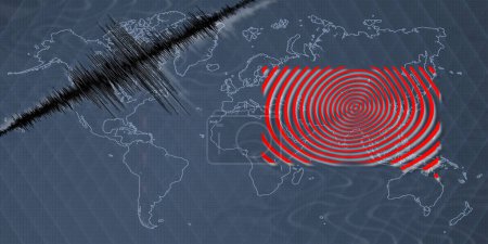 Séisme d'activité sismique Dakota du Sud carte Échelle Richter