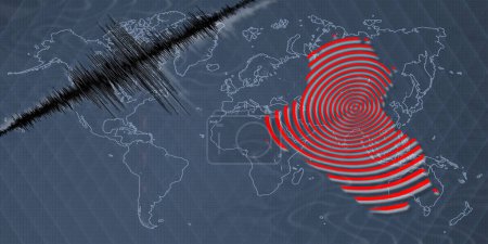 Séisme d'activité sismique Carte Irak Échelle Richter