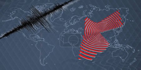 Seismic activity earthquake Jordan map Richter scale