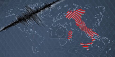 Erdbeben mit seismischer Aktivität Italien kartiert Richterskala