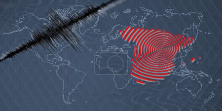 Téléchargez les photos : Séisme d'activité sismique Espagne carte Échelle Richter - en image libre de droit