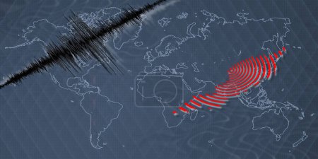 Téléchargez les photos : Séisme d'activité sismique Carte d'Anguilla Échelle Richter - en image libre de droit