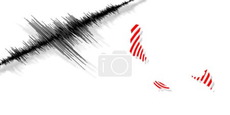 Photo for Seismic activity earthquake Comoros map Richter scale - Royalty Free Image