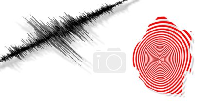 Photo for Seismic activity earthquake Swaziland map Richter scale - Royalty Free Image