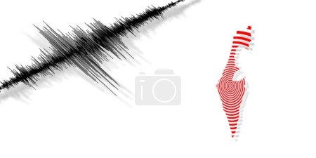 Téléchargez les photos : Séisme d'activité sismique Carte Israël Échelle Richter - en image libre de droit