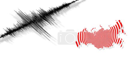 Erdbeben mit seismischer Aktivität Russland kartiert Richterskala