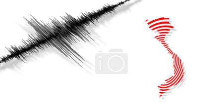 Photo for Seismic activity earthquake Vietnam map Richter scale - Royalty Free Image
