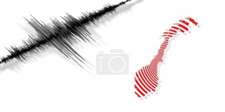 Photo for Seismic activity earthquake Norway map Richter scale - Royalty Free Image
