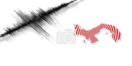 Photo for Seismic activity earthquake Panama map Richter scale - Royalty Free Image
