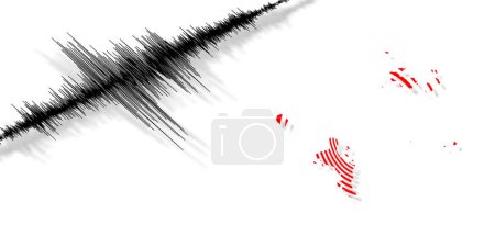 Photo for Seismic activity earthquake Seychelles map Richter scale - Royalty Free Image