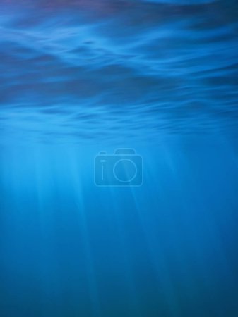 Photo for Underwater sea surface, Blue background, waves background - Royalty Free Image