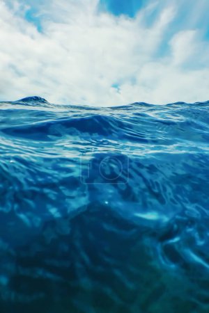 Ocean Blue Water Background, Wave Close Up