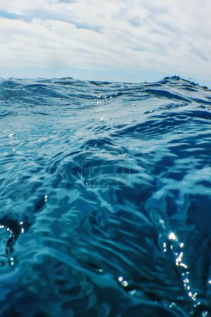 Ocean Blue Water Background, Wave Close Up
