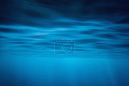 Surface sous-marine, fond bleu, fond de vagues