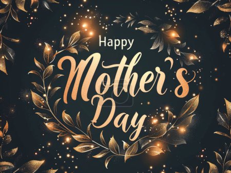 Hortensienglück bringt Mom Happiness am Muttertag mit einem wunderschönen Blumenposter auf hellgelbem Hintergrund