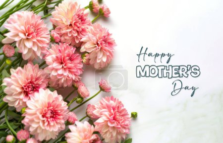 Snapdragon Serenata Serenata Mamá en el Día de las Madres con un afiche floral encantador adornado en un fondo blanco suave