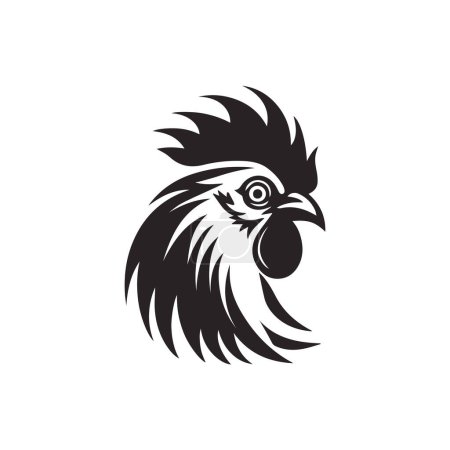 Illustration for Rooster or cock logo vector icon - Royalty Free Image